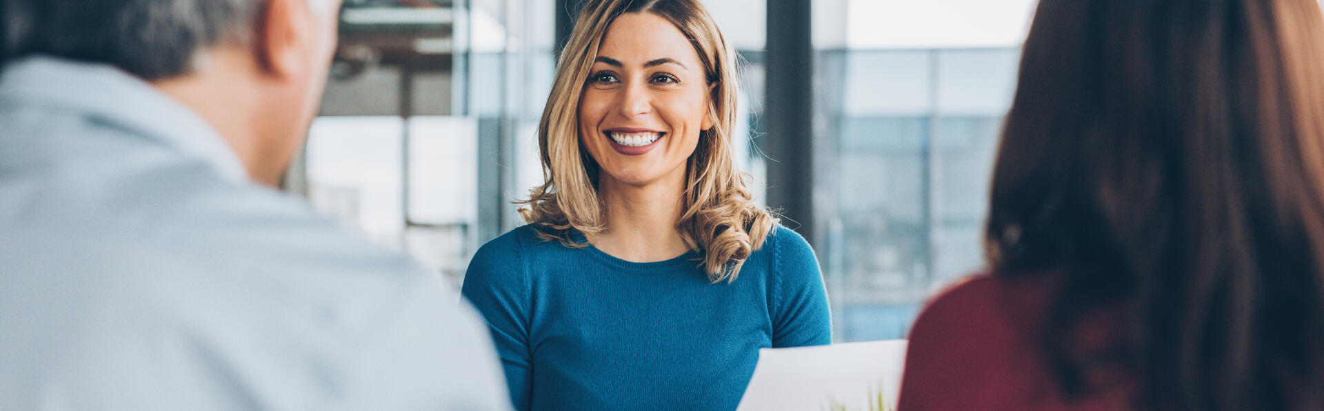 Woman smiling