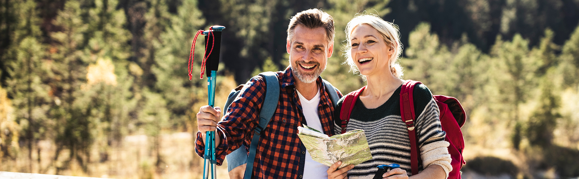 Couple hiking